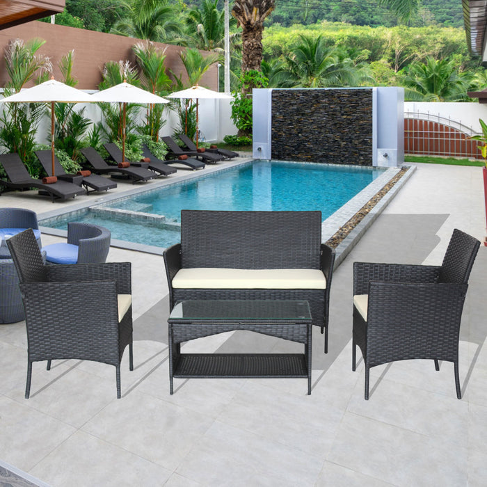 outdoor rattan furniture -4 piece