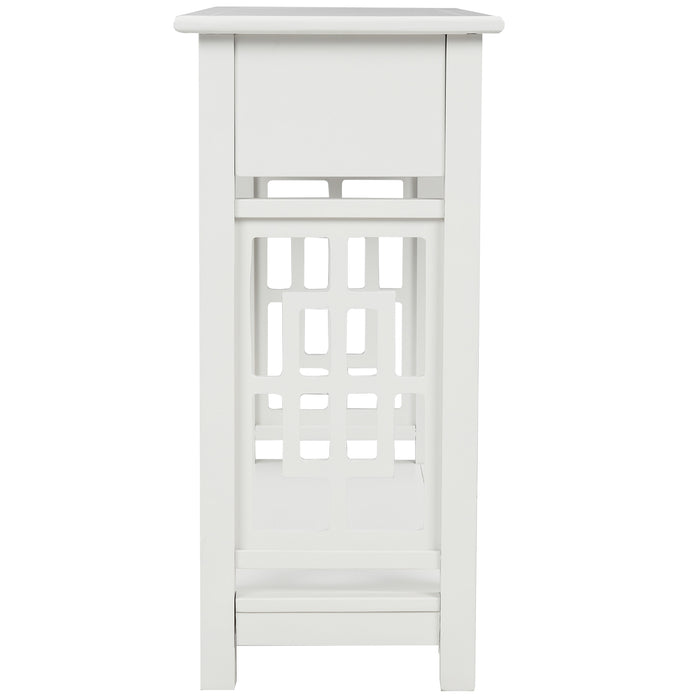 Entryway Accent Sofa Table - White