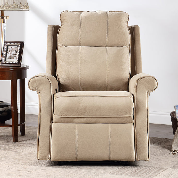 Oversize Modern Upholstered Lounge Manual Recliner Chair