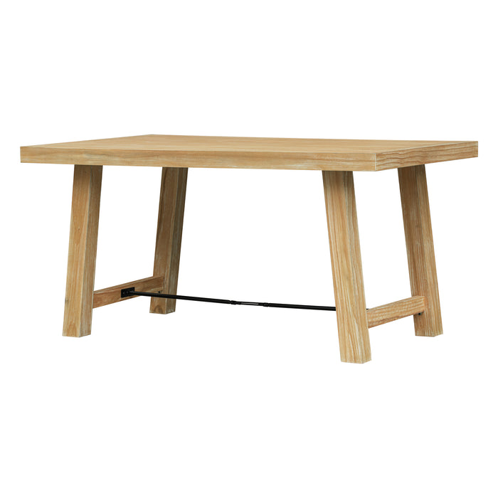 Wood Dining Table , Seats up to 6 (Natural Wood Wash)