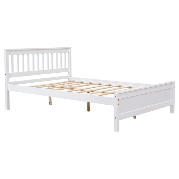 Full Bed frame with a Nightstand , White