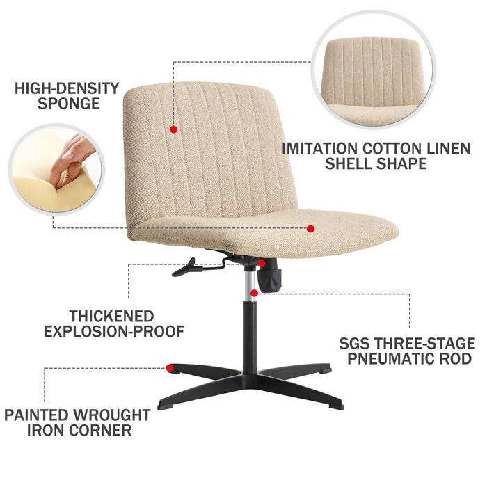 Office Chair Adjustable 360 ° Swivel - No Wheels