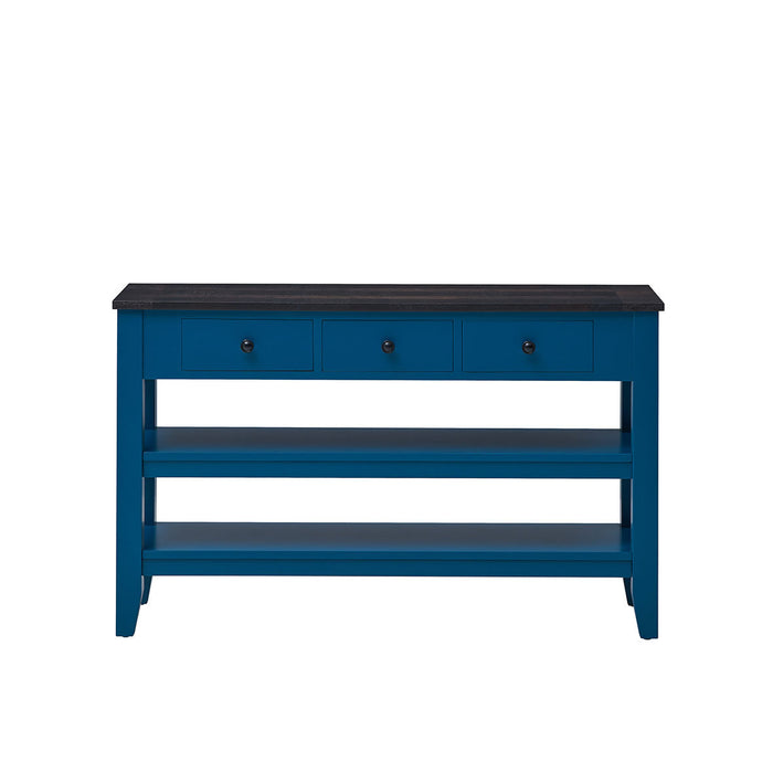 Modern Console Table for Living Room - Blue