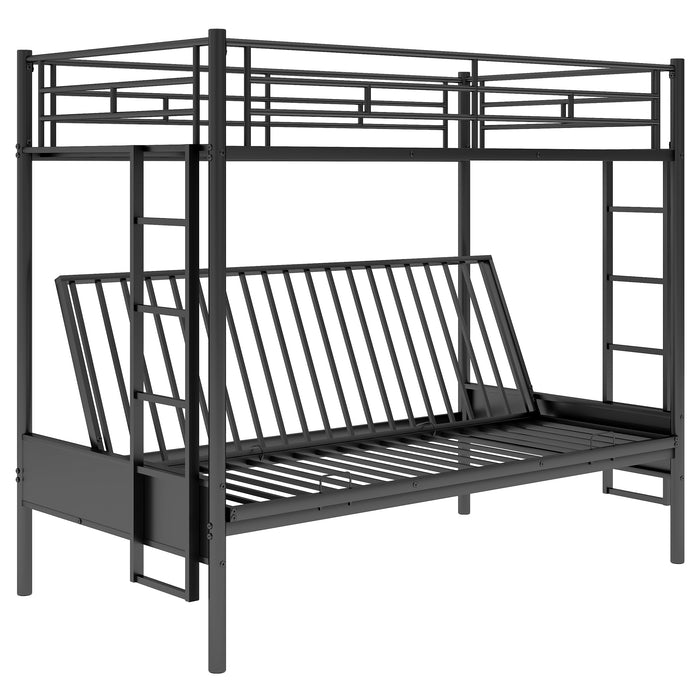 Twin over Full Metal Bunk Bed - Black