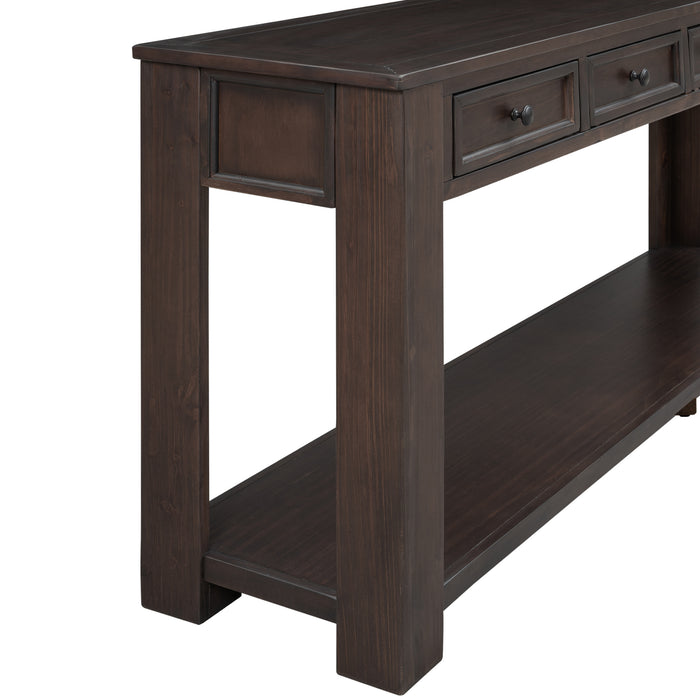 Console Table/Sofa Table with Storage Drawers - Espresso