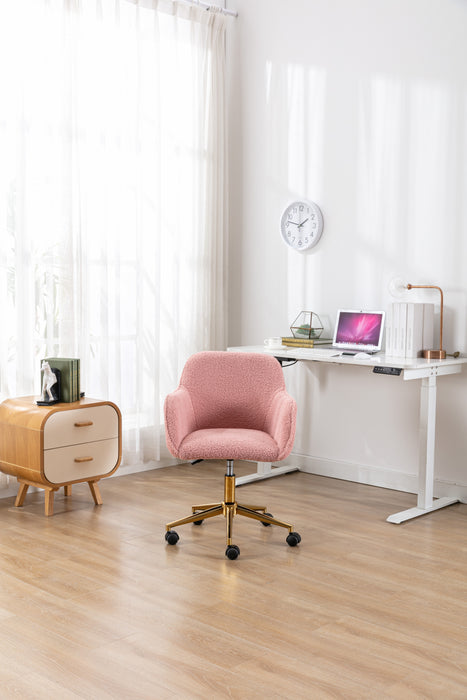 Modern Teddy Fabric Home Office Chair - Pink