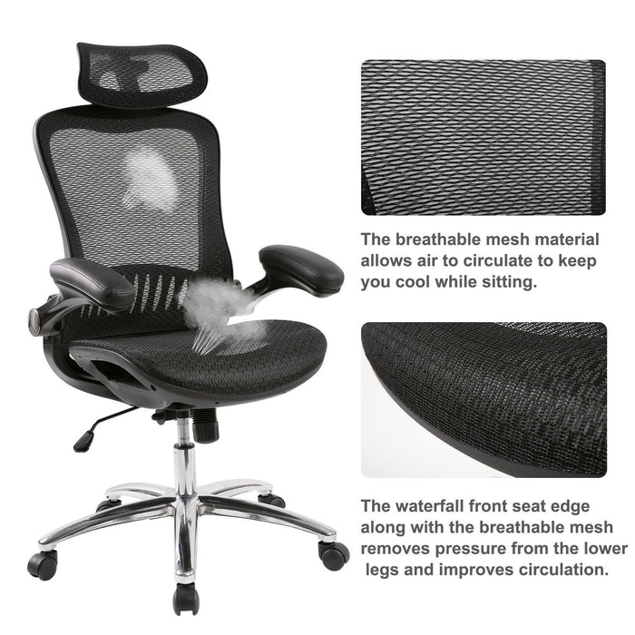 Office Chair - Ergonomic Mesh Chair  (Black)