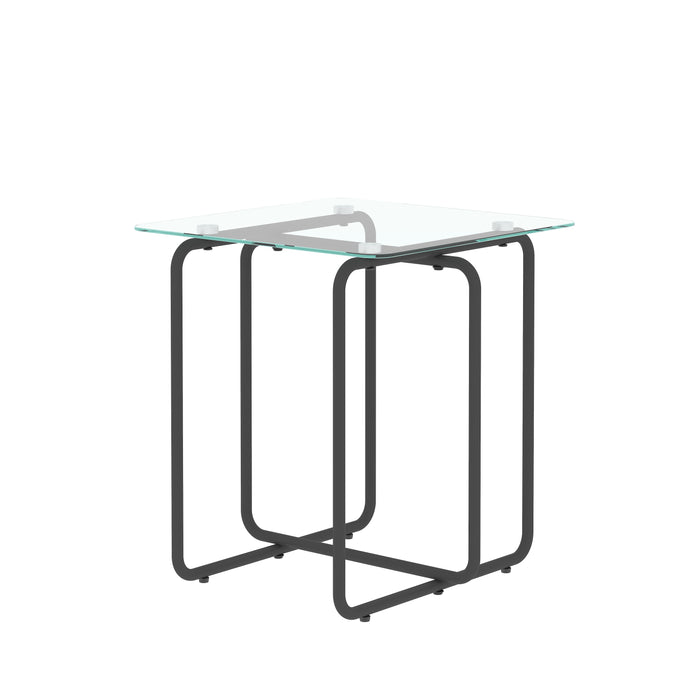 Modern Tempered Glass Coffee Table End Table Side Table for Living Room,bedroom, Transparent