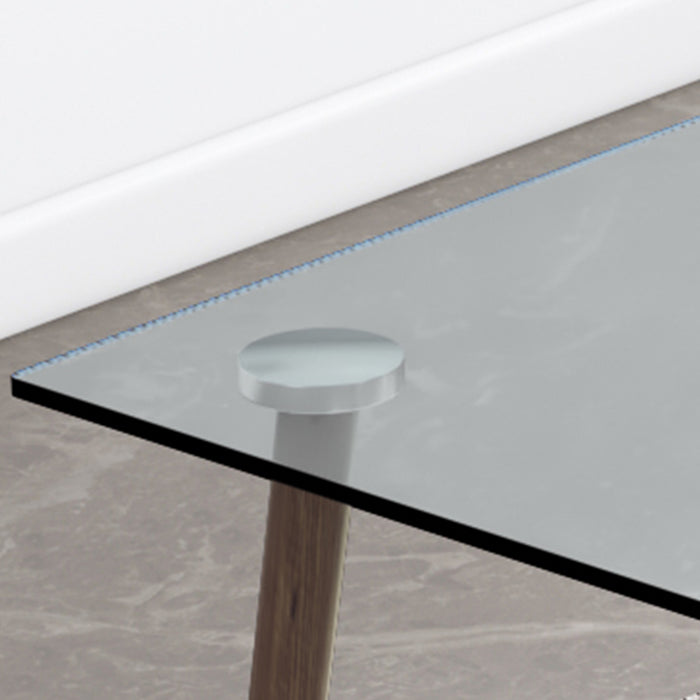 Modern Rectangular Glass Dining Table