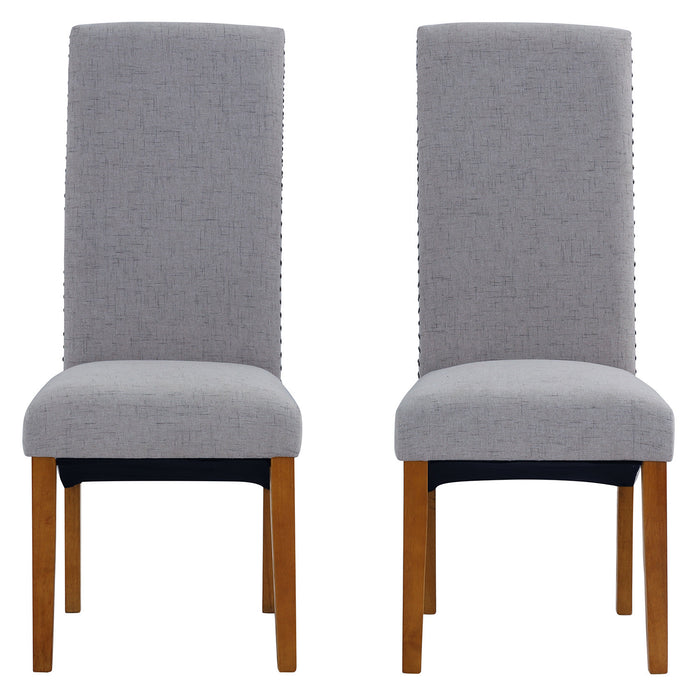 Uphostered  Dining Chairs w/Wood Legs (Set of 2)