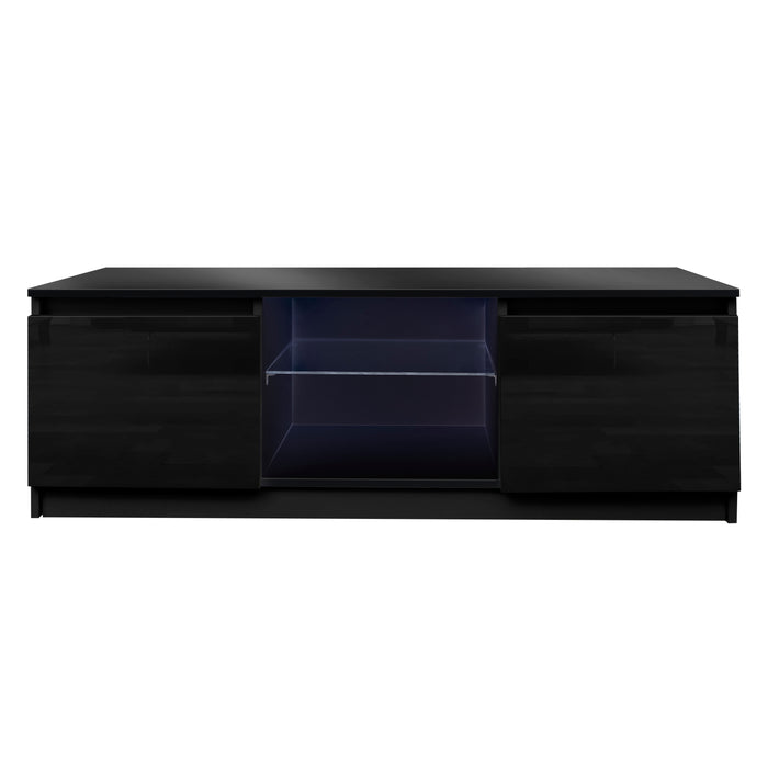 Black  TV Stand with LED Lights