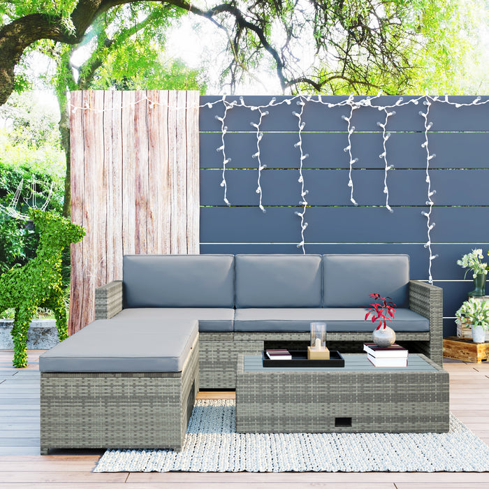 4-piece Outdoor Patio Set - Gray