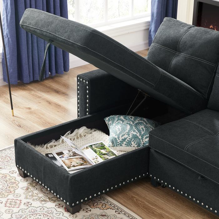 Reversible Sleeper Sectionalwith Storage Chaise