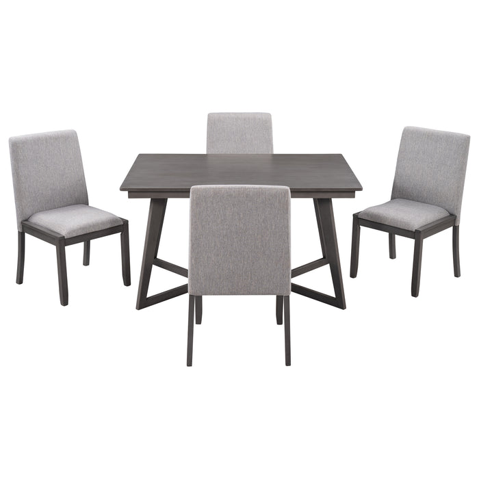 5-Piece Dining Set - Gray