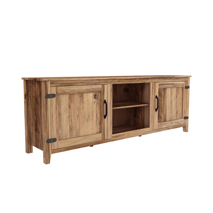 TV Stand Storage Media Console Entertainment Center - Yellow Walnut