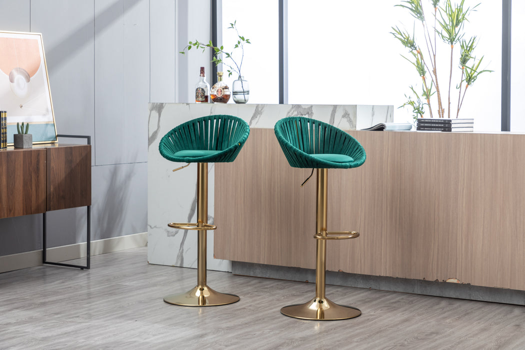 Velvet Bar Stools (Set of 2)