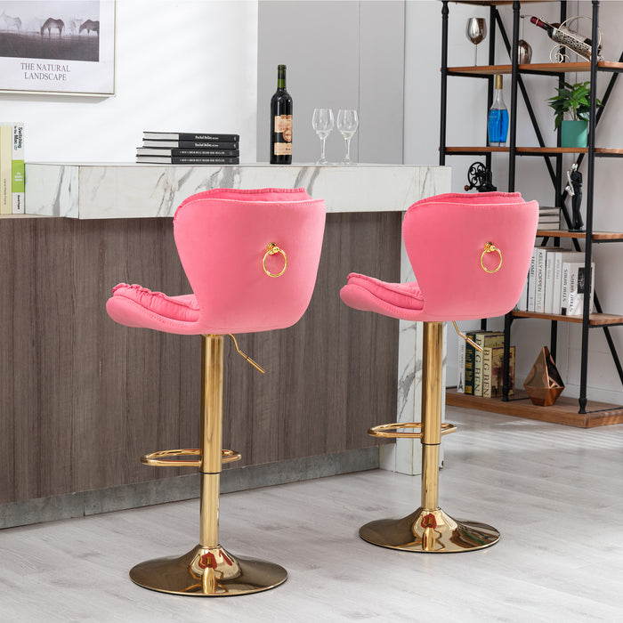 Bar Stools, Set of 2 - pink