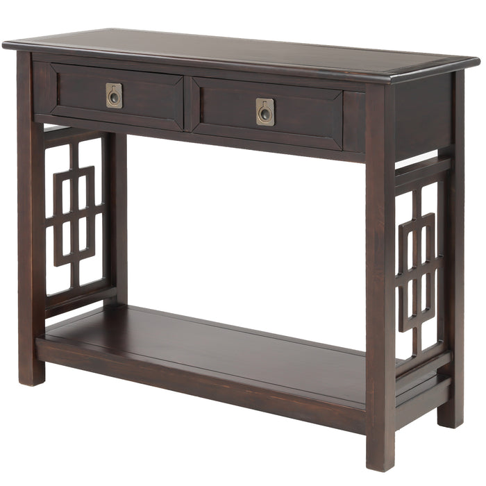 Entryway Accent Sofa Table (Espresso)