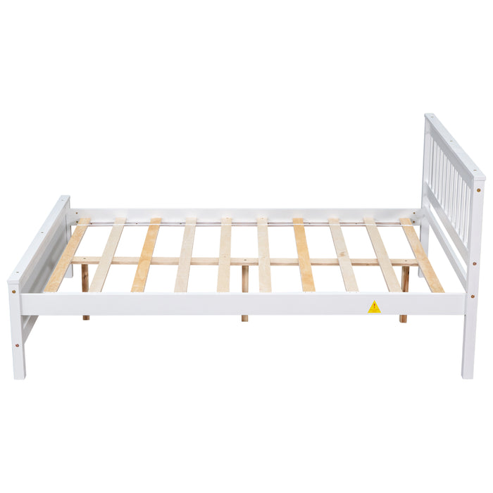 Full Bed frame with a Nightstand , White