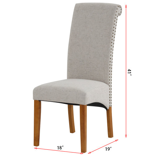 Uphostered  Dining Chairs w/Wood Legs (Set of 2)