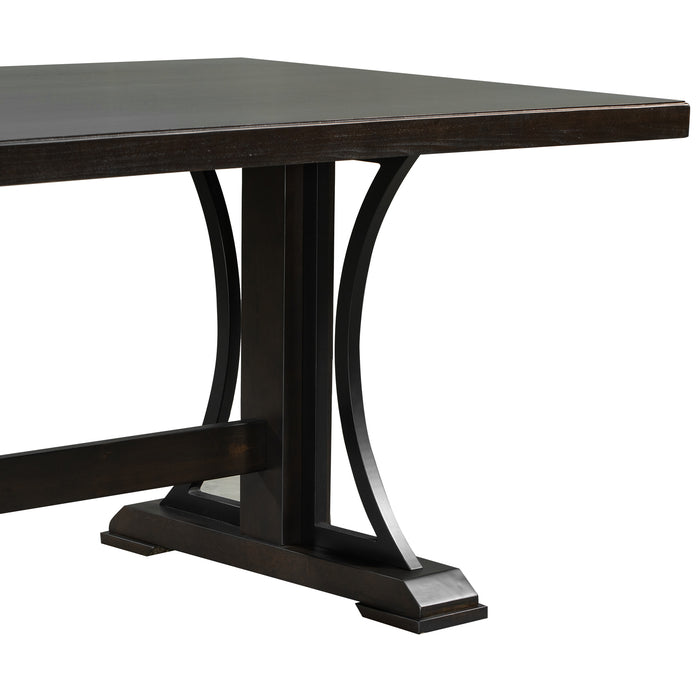 Retro Style Dining Table 78” Wood Rectangular (Espresso)