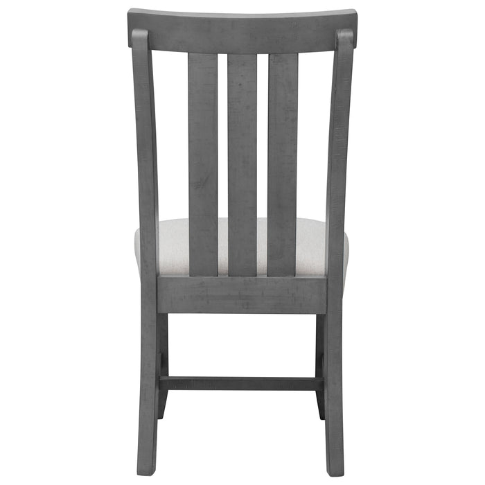 Fabric Upholstered Dining Chairs -Set of 4 (Gray)