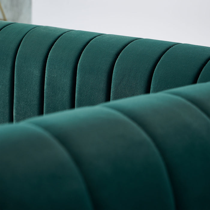 Modern velvet sofa - Green