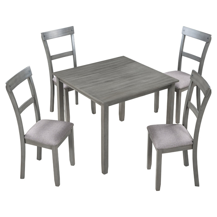 5 Piece Dining Table Set - Grey