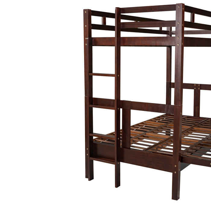 Twin over Full Bunk Bed - Espresso