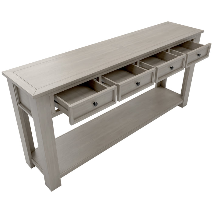 Console Table/Sofa Table with Storage Drawers - Brown Wash