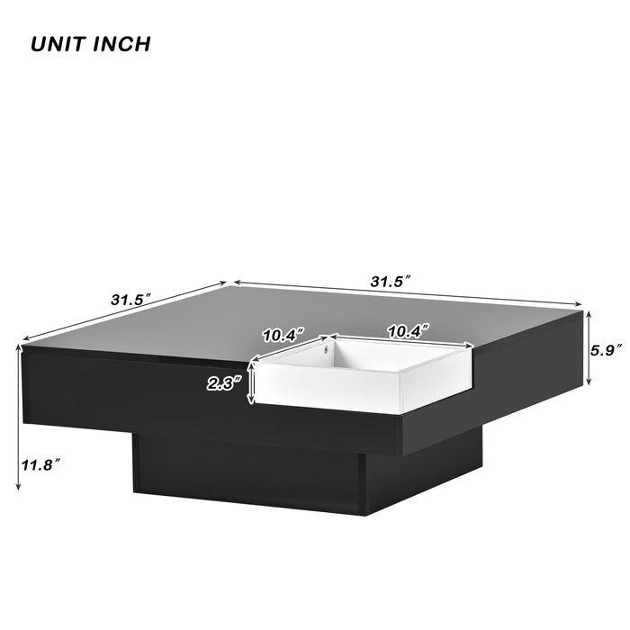 Modern Minimalist Design Square Coffee Table