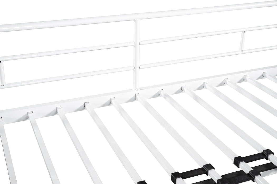 Twin over Full Metal Bunk Bed - White