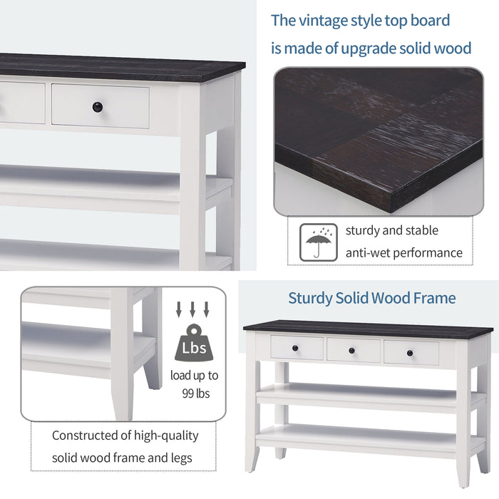 Modern Console Table for Living Room - White