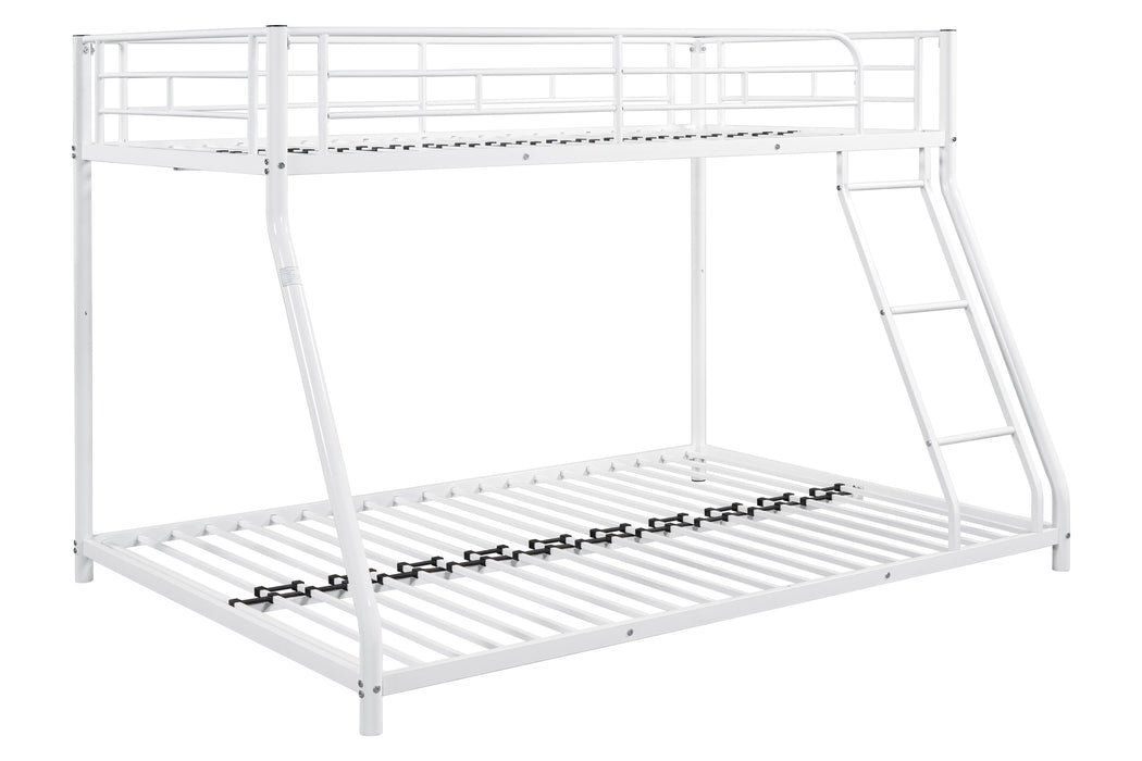 Twin over Full Metal Bunk Bed - White