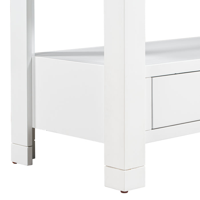 Modern Console Table for Living Room - White