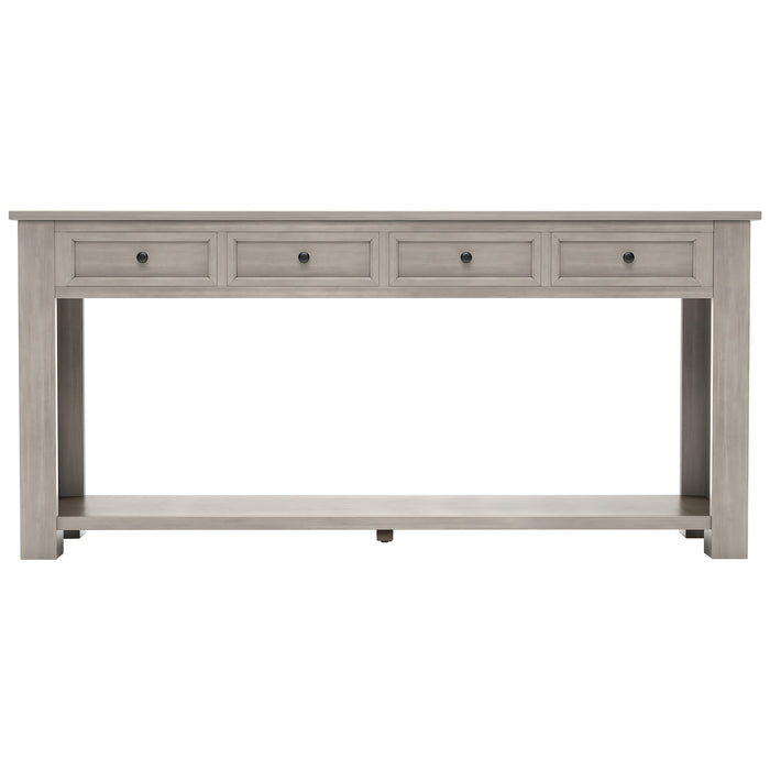 Console Table/Sofa Table with Storage Drawers - Brown Wash