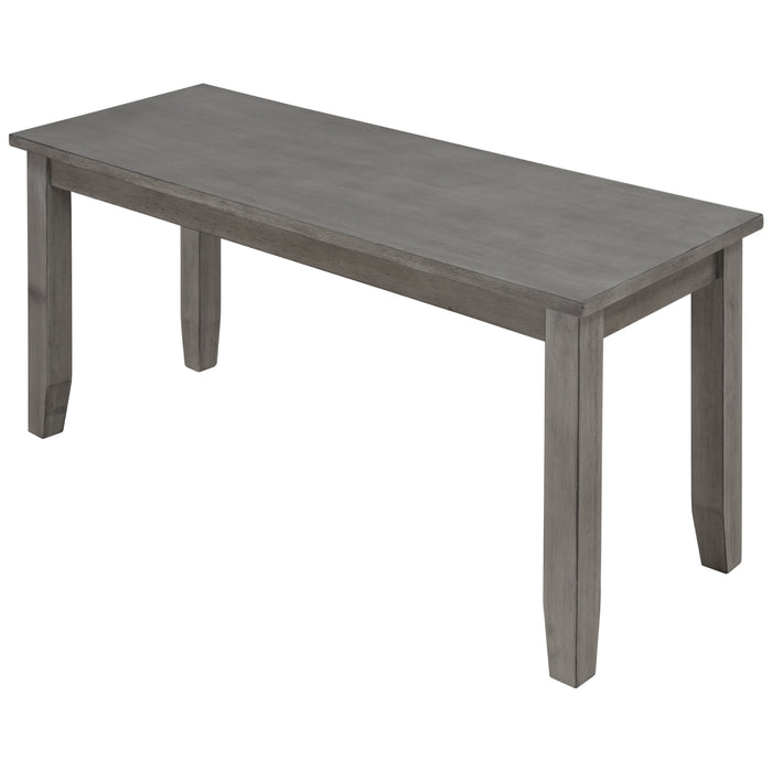 6-piece Farmhouse Rustic Dining Table set - Antique Gray wash