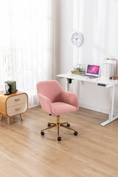 Modern Teddy Fabric Home Office Chair - Pink