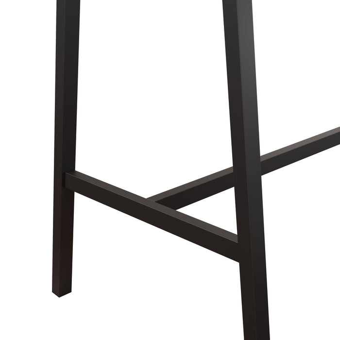 3-Piece Modern  Bar table Set - Black Frame + Brown panel