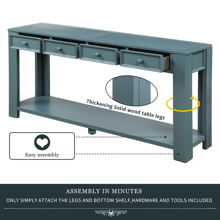 Console Table - Dark Blue