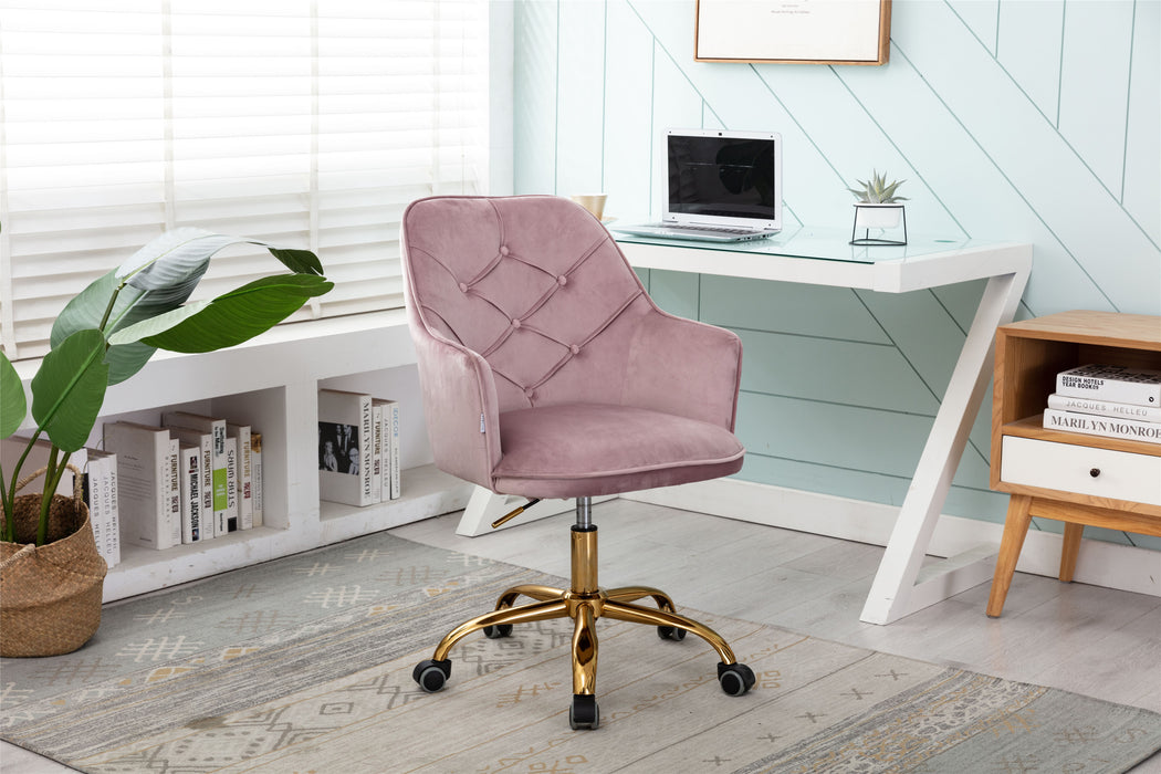  Modern Leisure Office Chair - Light Pink