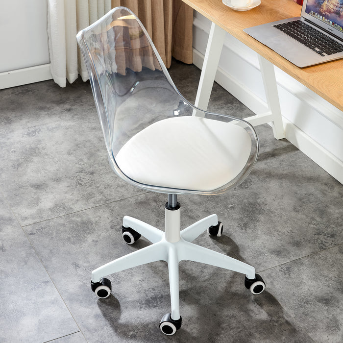 Modern Home Office Desk Chairs, Adjustable 360 °Swivel - Transparent Color