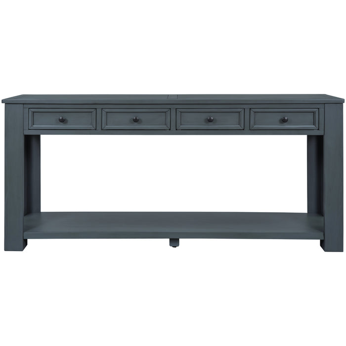 Console Table/Sofa Table with Storage Drawers - Navy