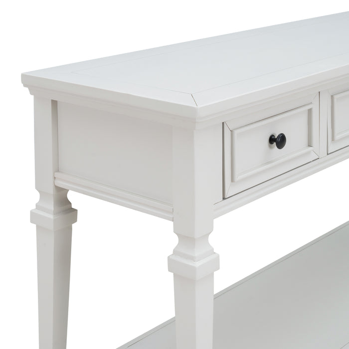 Classic Retro Style Console Table - Antique White