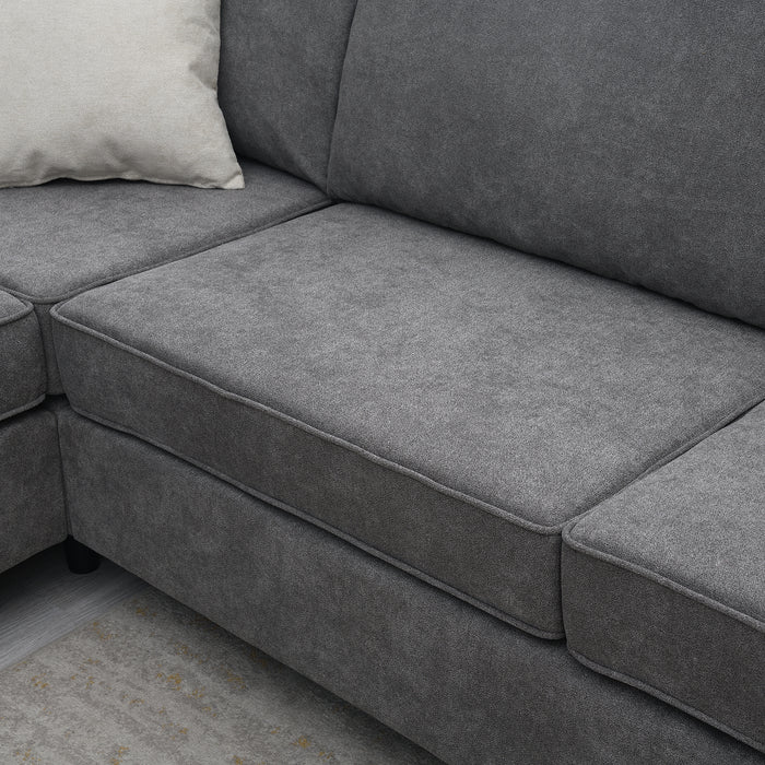 Modern  L Shape Sectional - Grey