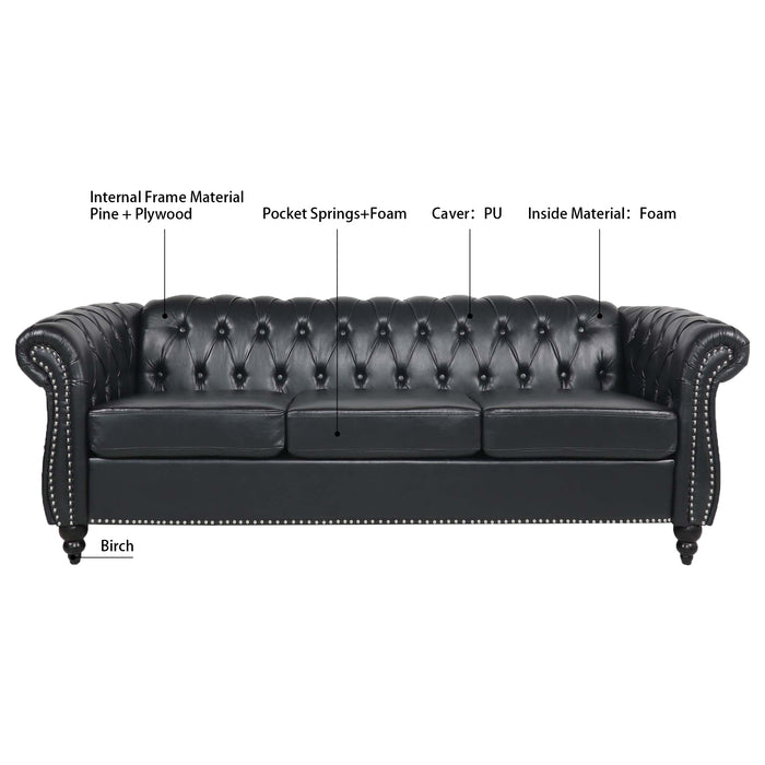 Chesterfield Three Seater Sofa.