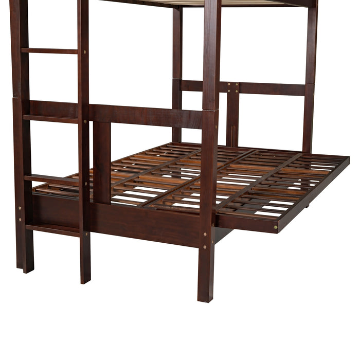 Twin over Full Bunk Bed - Espresso