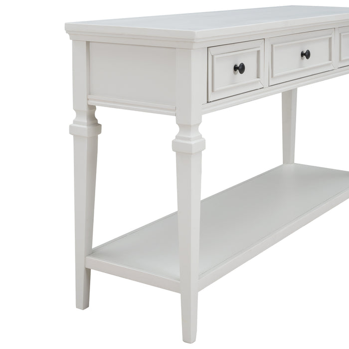 Classic Retro Style Console Table - Antique White