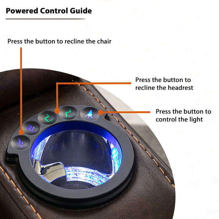 Orisfur. Power Motion Recliner w/Adjustable Headrest