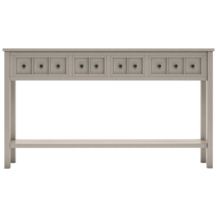 Rustic Entryway Console Table - Gray Wash